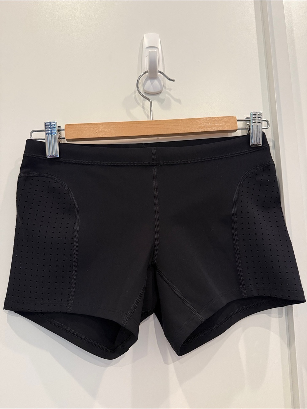 Lululemon Athletica Black Perforated Side Bike Shorts